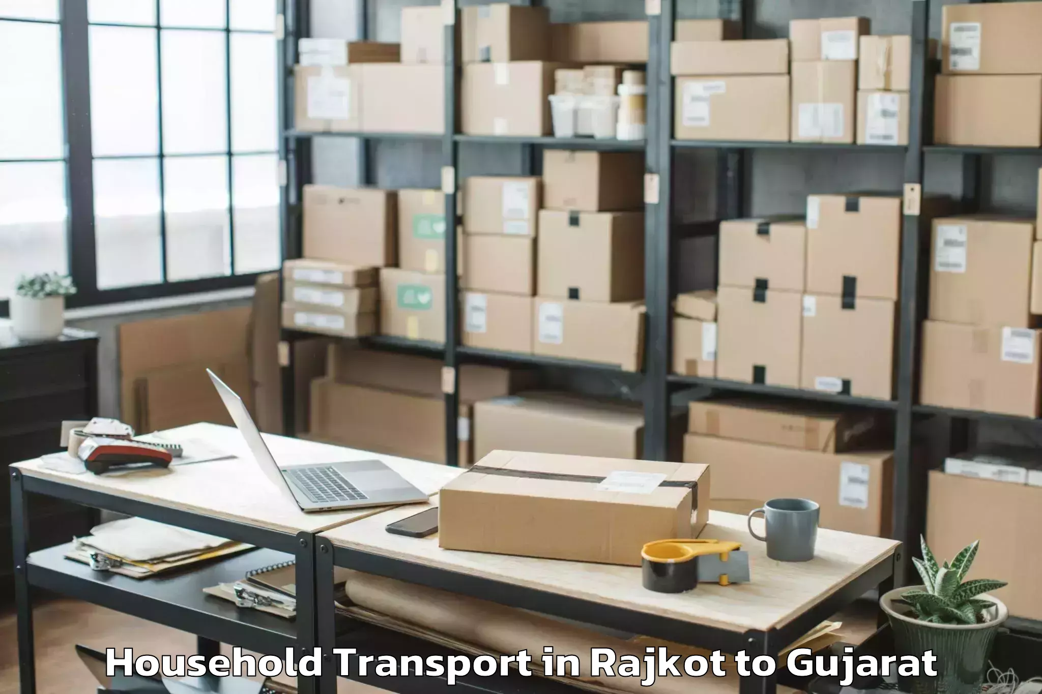 Top Rajkot to Kalol Household Transport Available